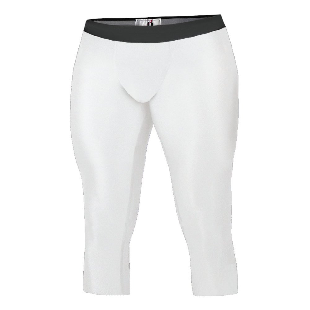 Badger Sport White Youth XL Calf Length Compression Tight Pants
