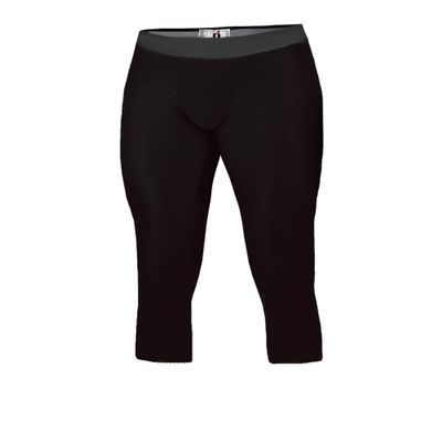 Badger Sport Grey Youth Small Calf Length Compression Tight Pants