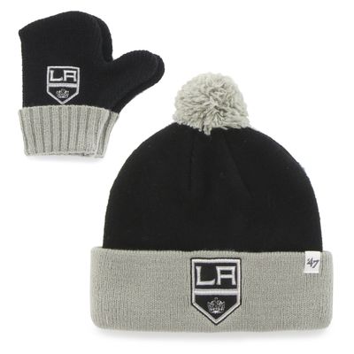 '47 NHL Infant Bam Knit Hat & Mittens Set, Black