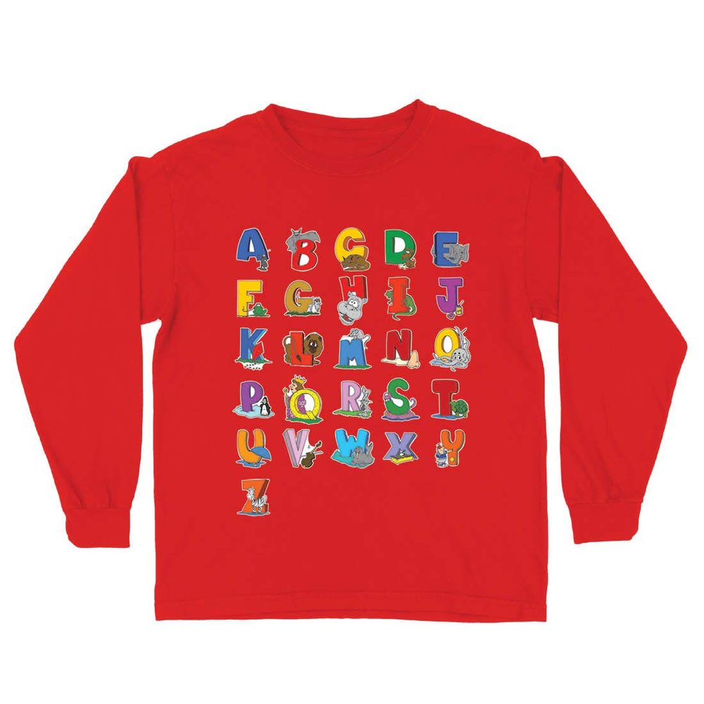 lepni.me Kids T Shirt The Alphabet, ABC Song Back to School or Graduation Gifts (7-8 Years Red Multi Color)