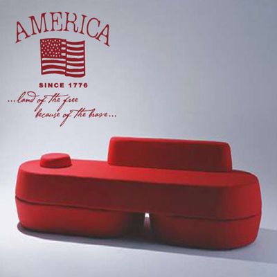 America Since 1776 Land of The Free Because of The Brave Patriotic Wall Decals Stickers, Red, 36"