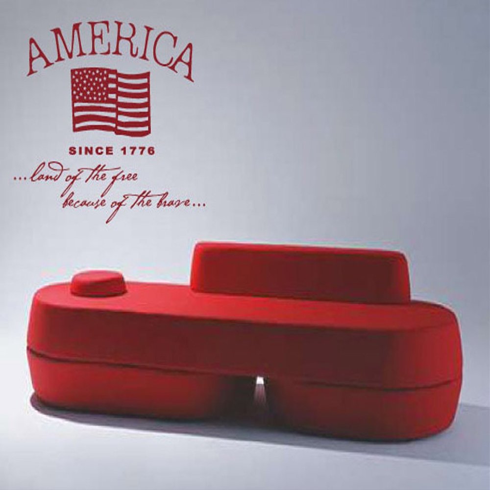America Since 1776 Land of The Free Because of The Brave Patriotic Wall Decals Stickers, Red, 36"