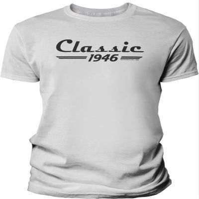 80th Birthday Gift Shirt for Men - Classic Retro 1946 - White-2X