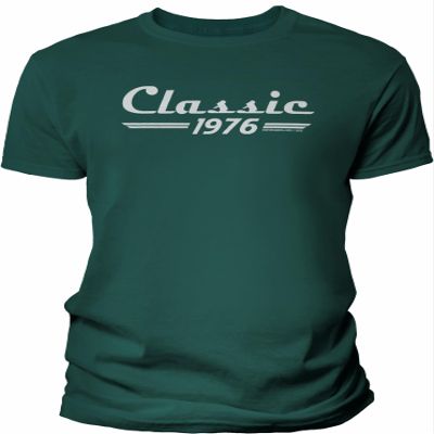 50th Birthday Gift Shirt for Men - Classic Retro 1976 - Forest-XL