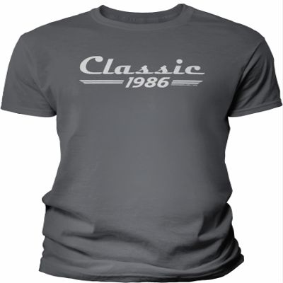 40th Birthday Gift Shirt for Men - Classic Retro 1986 - Charcoal-2X