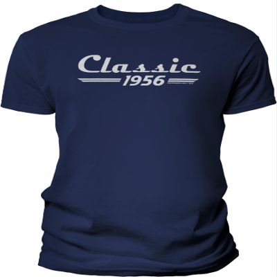 70th Birthday Gift Shirt for Men - Classic Retro 1956 - Navy-4X