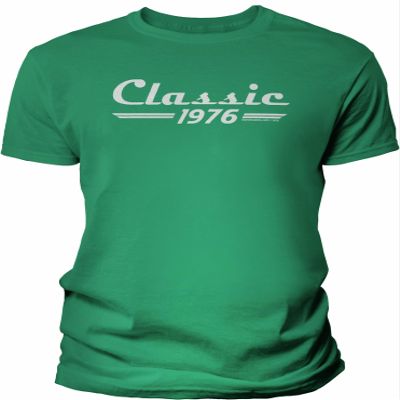 50th Birthday Gift Shirt for Men - Classic Retro 1976 - Kelly-4X