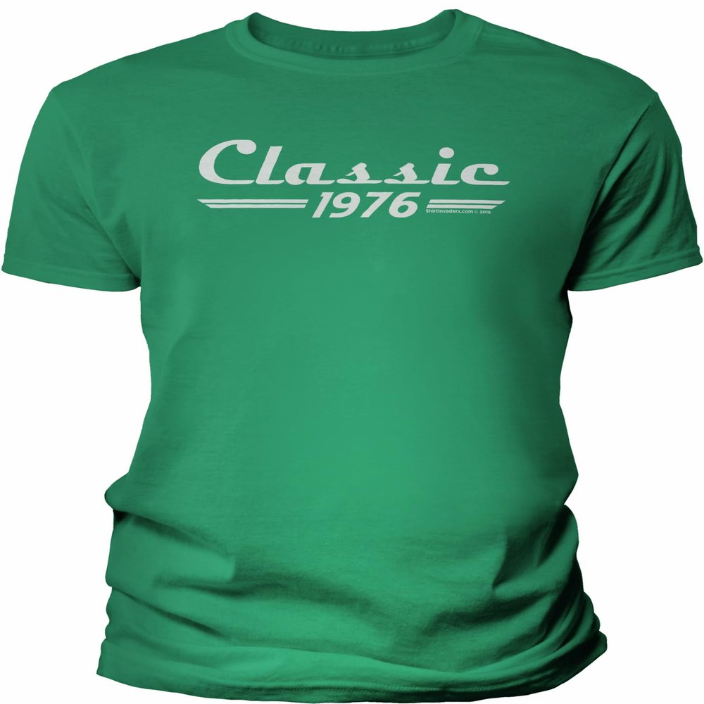 50th Birthday Gift Shirt for Men - Classic Retro 1976 - Kelly-4X