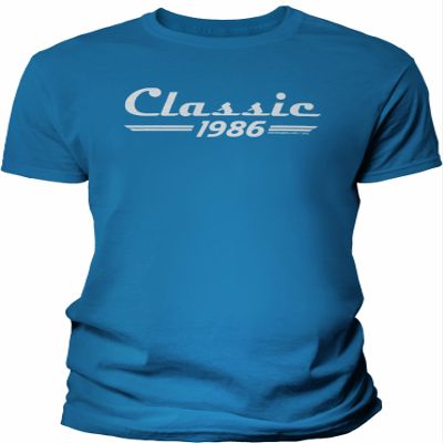 40th Birthday Gift Shirt for Men - Classic Retro 1986 - Sapphire-4X
