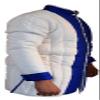Thick Padded Gambeson White with Blue ABS (White and Blue, 49) view 2