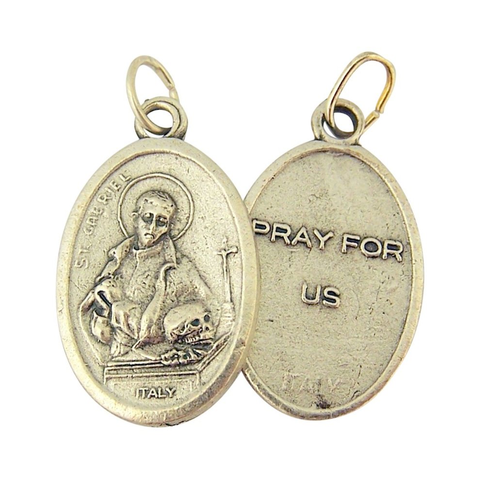 Silver Toned Base Saint Gabriel Medal, 1 Inch, Set of 2