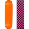 Moose Skateboard Deck Blank Neon Orange 8.0" Checker Pink Grip view 1