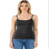 Emmalise Women's Basic Short Camisole Adjustable Strap Layering Cami Tank Top (2Pk Black, Hgry, Medium) view 2