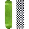Moose Skateboard Deck Blank Stained Green 7.75" Checker White Grip view 1