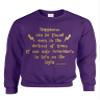 ALLNTRENDS Adult Crewneck Happiness Can Be Found Even in The Darkest (S, Purple) view 1