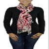 Belle Donne - Women's Soft Floral Pattern 70% Pashmina Laced Scarf Head Scarf for Women - Pink Scarfs for Women view 1