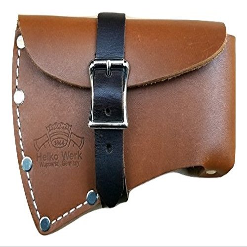 1844 Helko Werk Germany Deluxe Hatchet Leather Sheath - Premium for Camping, Full Grain Cowhide Leather Full Covering (Deluxe Hatchet) #HNA8581