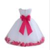 Wedding Rose Petals White Tulle Flower Petals Girl Toddler Gown Handmade 302T 2 view 1