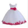 Wedding Rose Petals White Tulle Flower Petals Girl Toddler Gown Handmade 302T 2 view 2