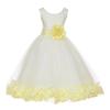 Wedding Rose Petals White Tulle Flower Petals Girl Toddler Gown Handmade 302T 8 view 2