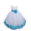 Wedding Rose Petals White Tulle Flower Petals Girl Toddler Gown Handmade 302T 12 view 2