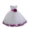 Wedding Rose Petals White Tulle Flower Petals Girl Toddler Gown Handmade 302T 6 view 2