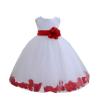 Wedding Rose Petals White Tulle Flower Petals Girl Toddler Gown Handmade 302T 2 view 2