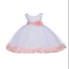 Wedding Rose Petals White Tulle Flower Petals Girl Toddler Gown Handmade 302T 8 view 2