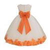 Wedding Rose Petals White Tulle Flower Petals Girl Toddler Gown Handmade 302T 4 view 1