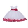 Wedding Rose Petals White Tulle Flower Petals Girl Toddler Gown Handmade 302T 16 view 2
