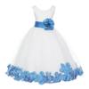 Wedding Rose Petals White Tulle Flower Petals Girl Toddler Gown Handmade 302T 6 view 2