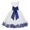 Wedding Rose Petals White Tulle Flower Petals Girl Toddler Gown Handmade 302T 6 view 1