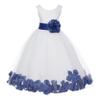 Wedding Rose Petals White Tulle Flower Petals Girl Toddler Gown Handmade 302T 6 view 2
