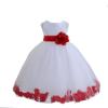 Wedding Rose Petals White Tulle Flower Petals Girl Toddler Gown Handmade 302T 10 view 2