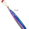 Fish WOW! 4pcs 100g Fishing Metal Vertical Trolling jig 3.5oz Knife Jig with Two Assist Hooks 4 Colors view 4