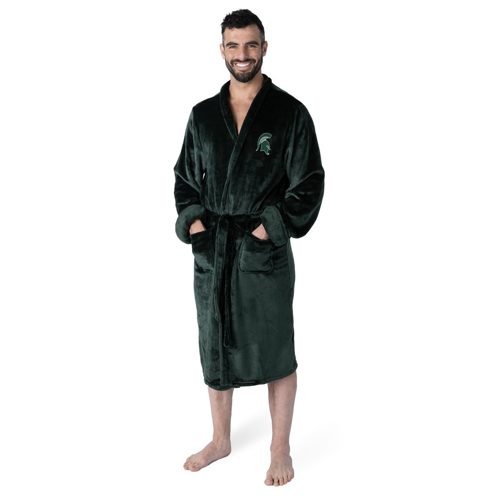 Northwest NCAA Michigan State Spartans Silk Touch Bath Robe, green, L/XL