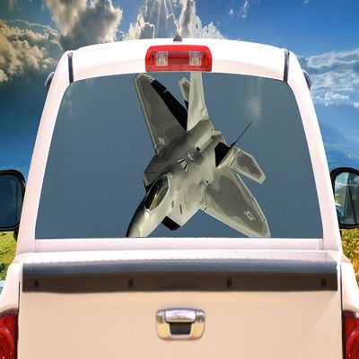 SignMission Fighter Jet Rear Window Graphic Truck View Thru Vinyl Decal Back