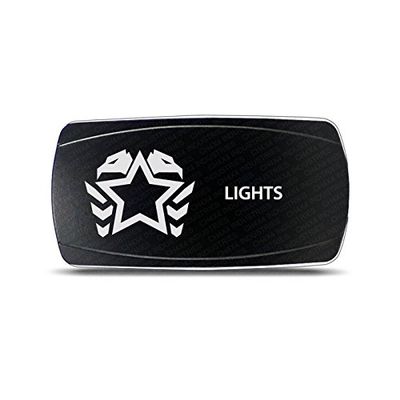 CH4X4 Rocker Switch Military Lights Symbol 3- White Led