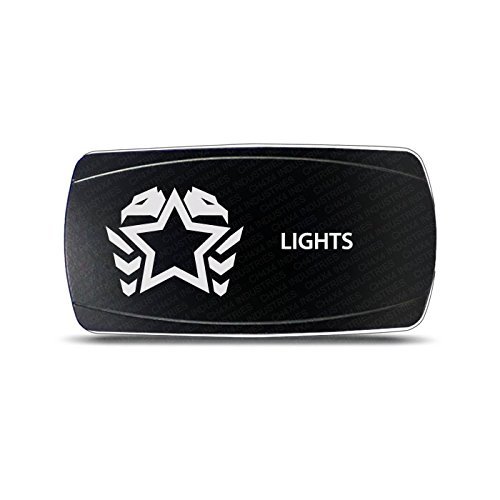 CH4X4 Rocker Switch Military Lights Symbol 3- Blue Led