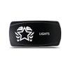 CH4X4 Rocker Switch Military Lights Symbol 3- Blue Led view 1