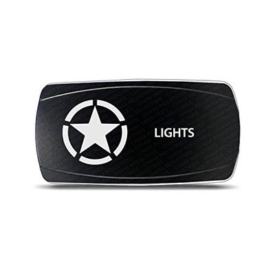 CH4X4 Rocker Switch Military Lights Symbol 18- Blue Led
