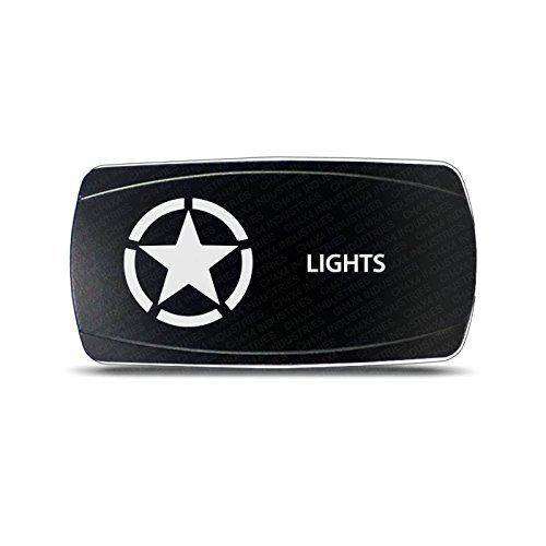 CH4X4 Rocker Switch Military Lights Symbol 18- Blue Led