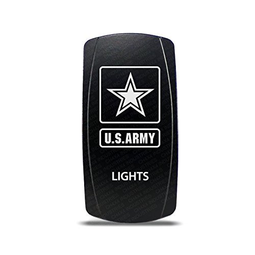 CH4X4 Rocker Switch Military Lights Symbol 1- Blue Led