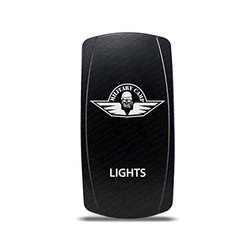 CH4X4 Rocker Switch Military Lights Symbol 16- White Led