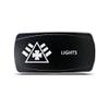 CH4X4 Rocker Switch Military Lights Symbol 6- Red Led view 1