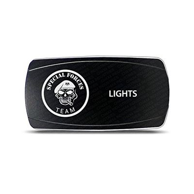 CH4X4 Rocker Switch Military Lights Symbol 7- Blue Led