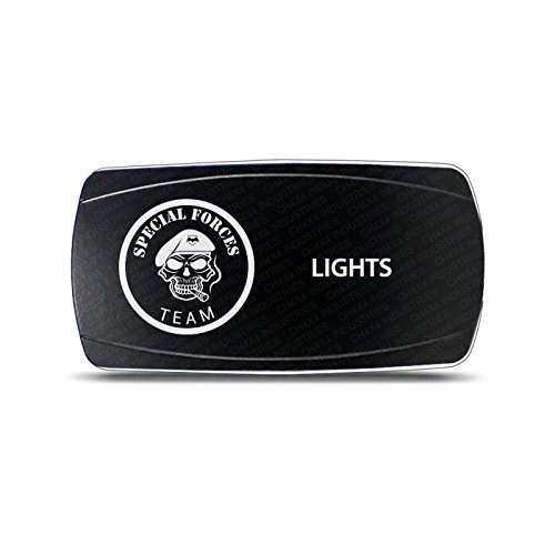 CH4X4 Rocker Switch Military Lights Symbol 7- Blue Led