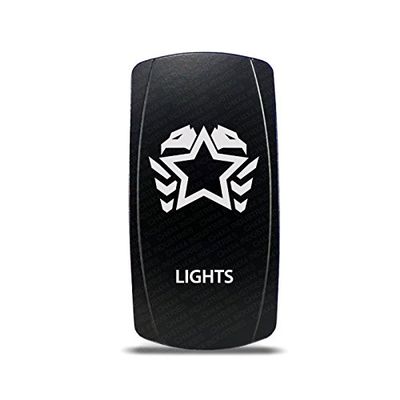 CH4X4 Rocker Switch Military Lights Symbol 3- Green Led