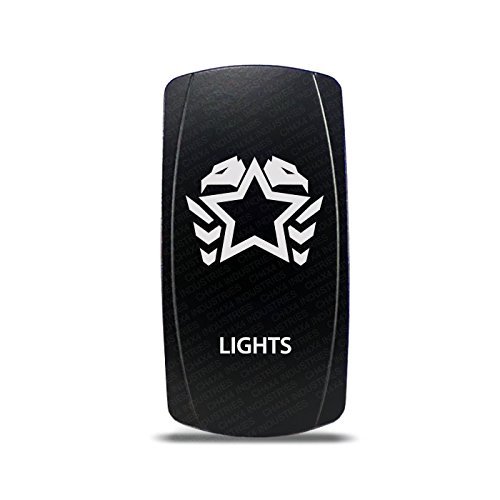 CH4X4 Rocker Switch Military Lights Symbol 3- Green Led