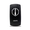 CH4X4 Rocker Switch Military Lights Symbol 5- Green Led view 1